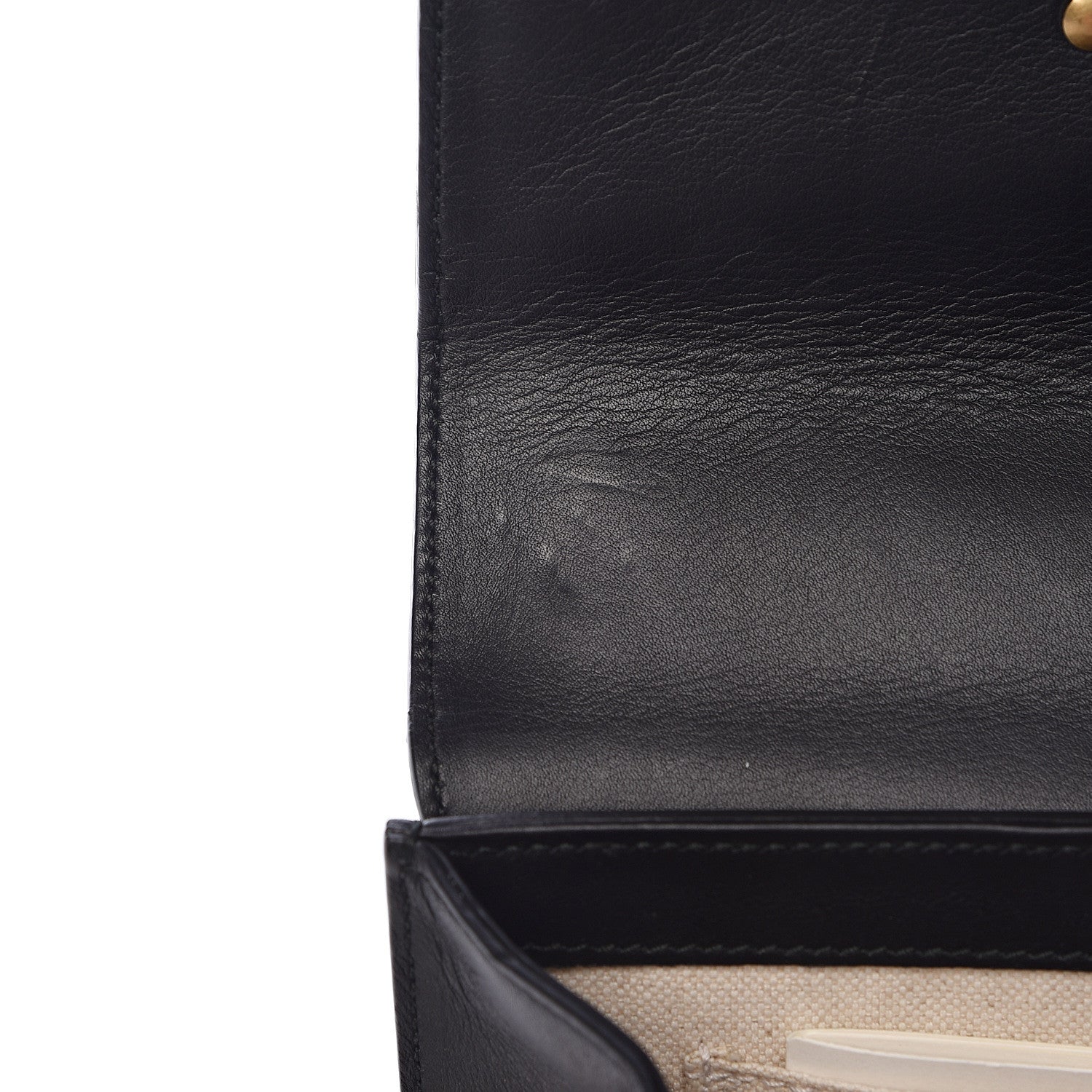 Gucci Calfskin Peony Small Chain Shoulder Bag Black 8 of 14