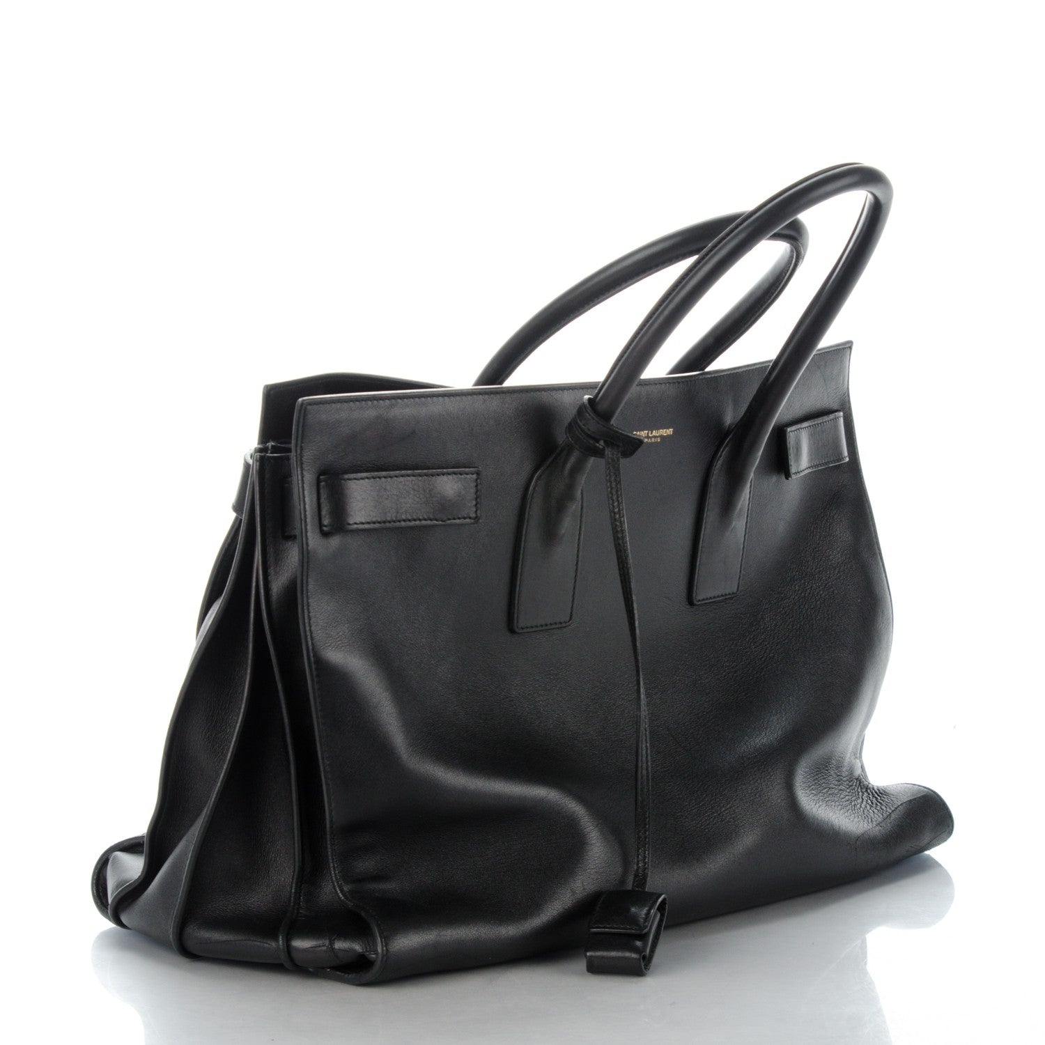 Saint Laurent Calfskin Large Sac De Jour Carryall Black 12 of 13