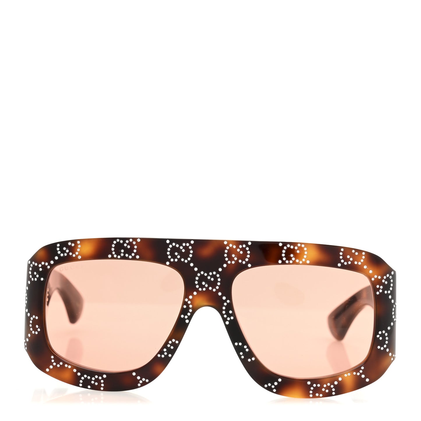 Acetate Monogram Shield Sunglasses GG0983S Havana