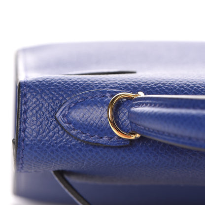 Hermes Epsom Mini Kelly Sellier 20 Bleu Electrique 16 of 25