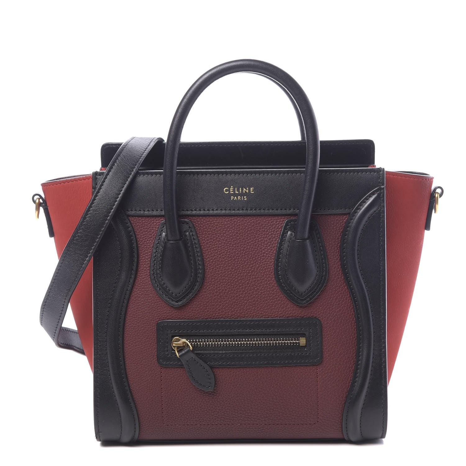 Celine Drummed Calfskin Nubuck Nano Tri-Color Luggage 1 of 9