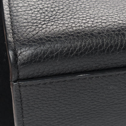 Celine Drummed Calfskin Suede Small Trapeze Black 6 of 7