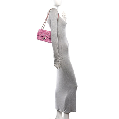 Chanel Sequin Small Single Flap Pink Dark Pink 2 of 11
