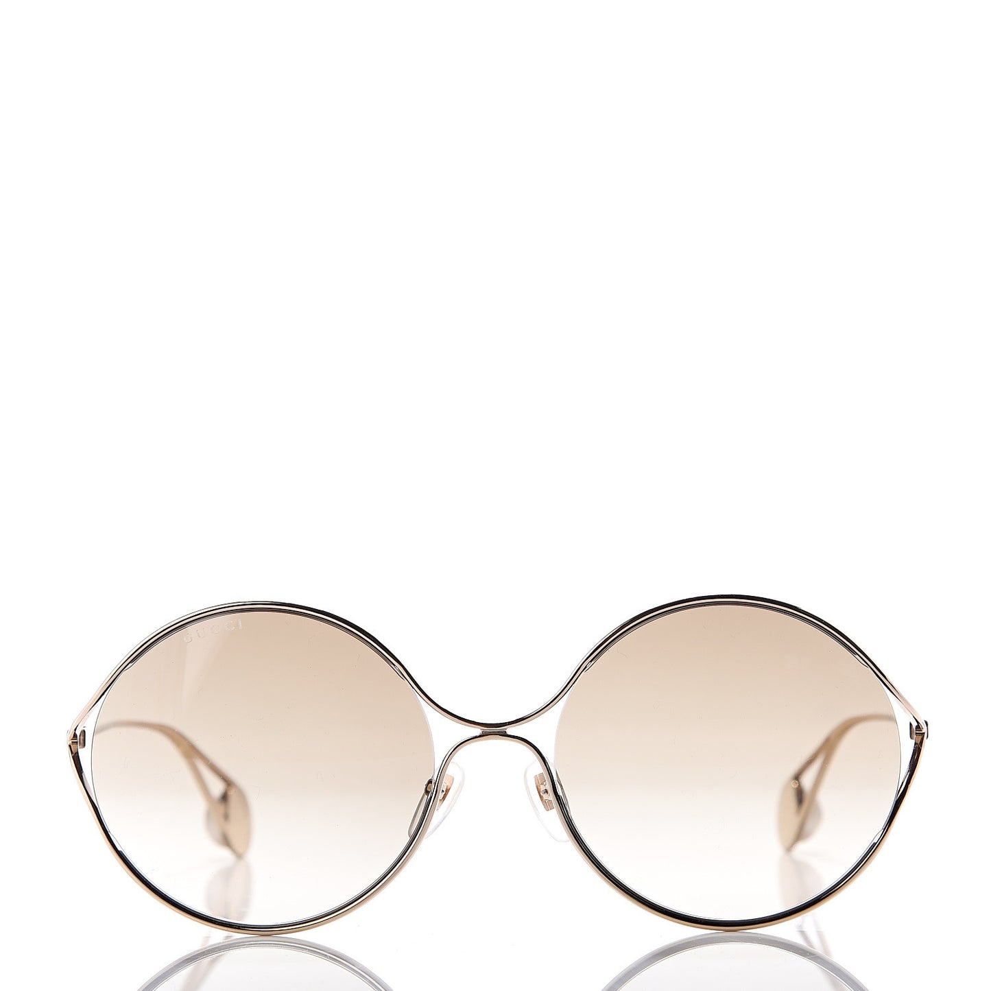 Round Pearl Tip Sunglasses GG0253S Gold