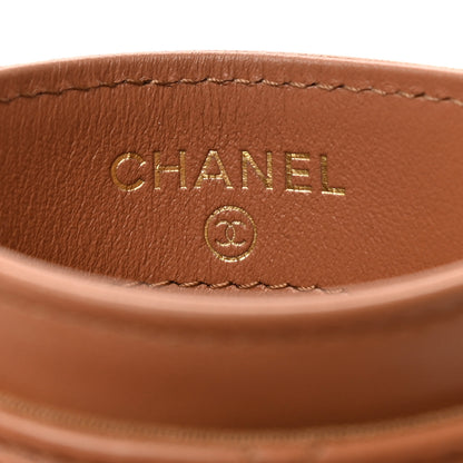 Chanel Lambskin Quilted Chanel 19 Card Holder Brown 6 of 9