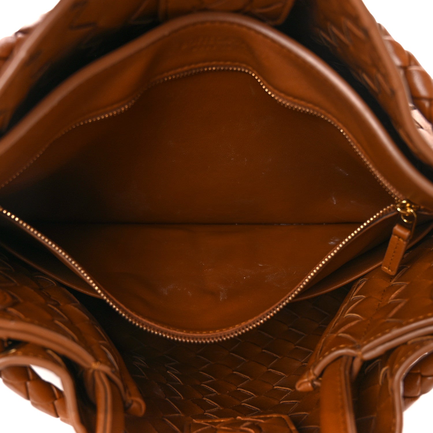 Bottega Veneta Nappa Intrecciato Medium Andiamo Shoulder Bag Cognac 7 of 14