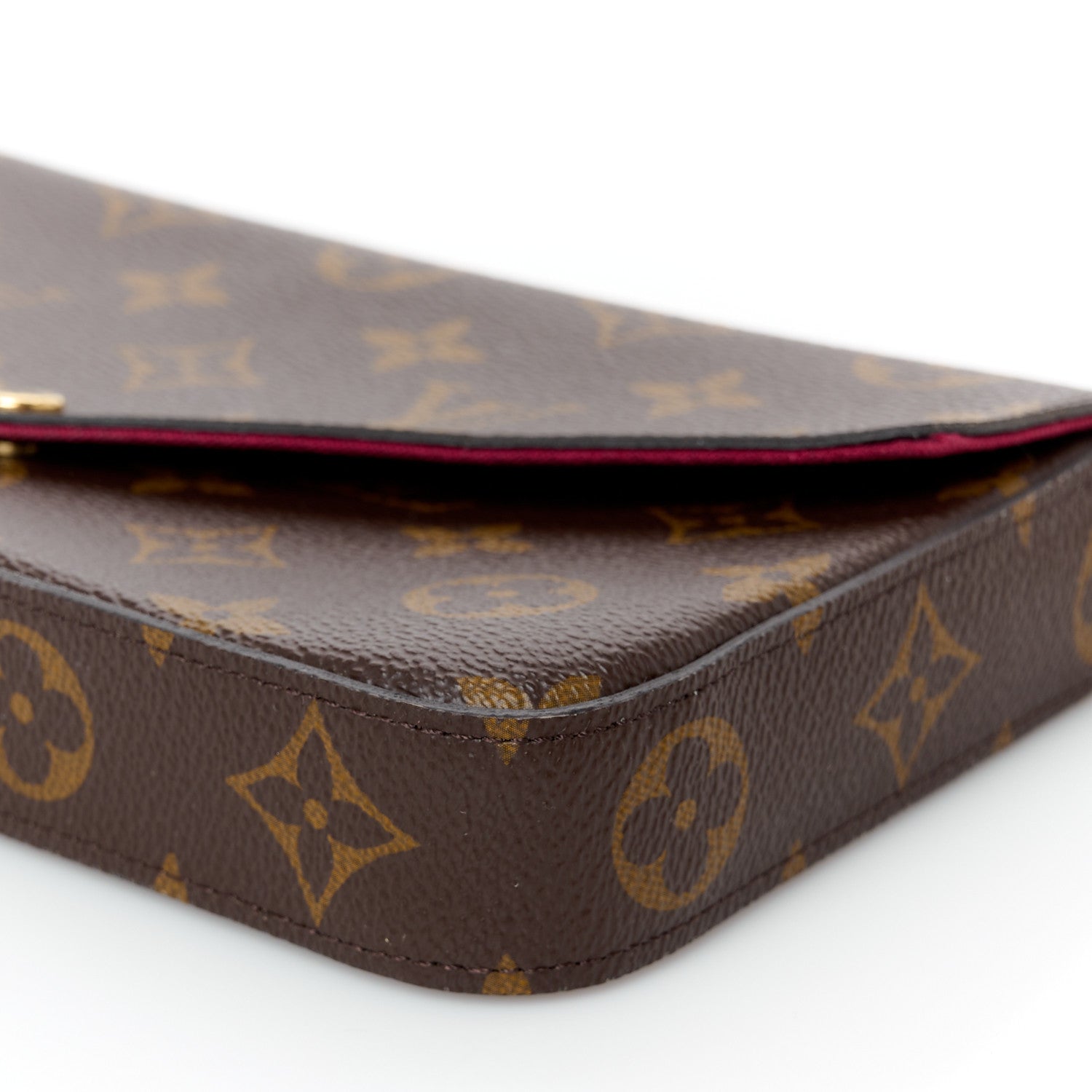 Louis Vuitton Monogram Pochette Felicie Chain Wallet Fuchsia 15 of 16