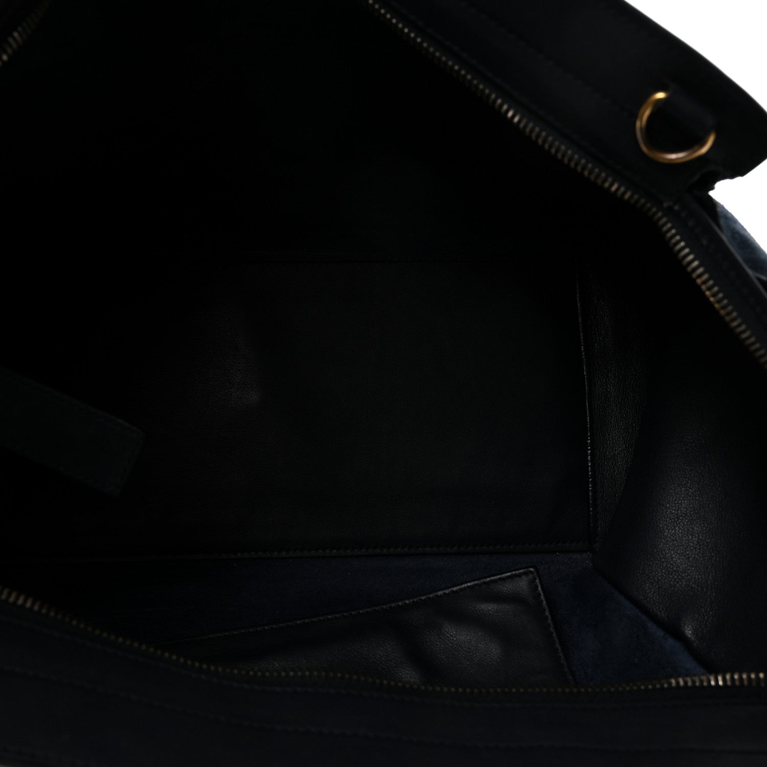 Saint Laurent Calfskin Suede Small Monogram Downtown Cabas Navy Blue 5 of 9