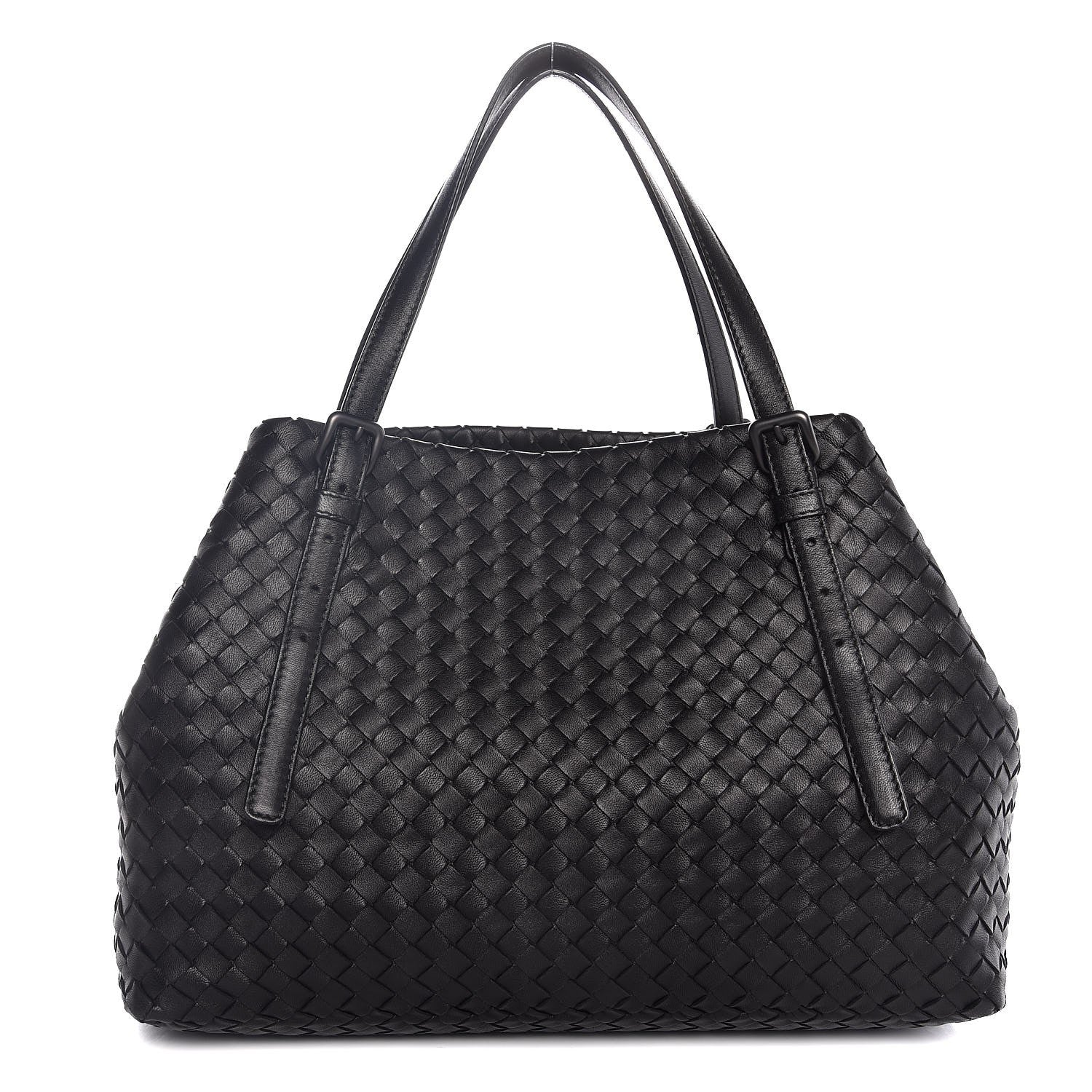 Bottega Veneta BOTTEGA VENETA Nappa Intrecciato Medium Seamless Tote Black 1 of 6