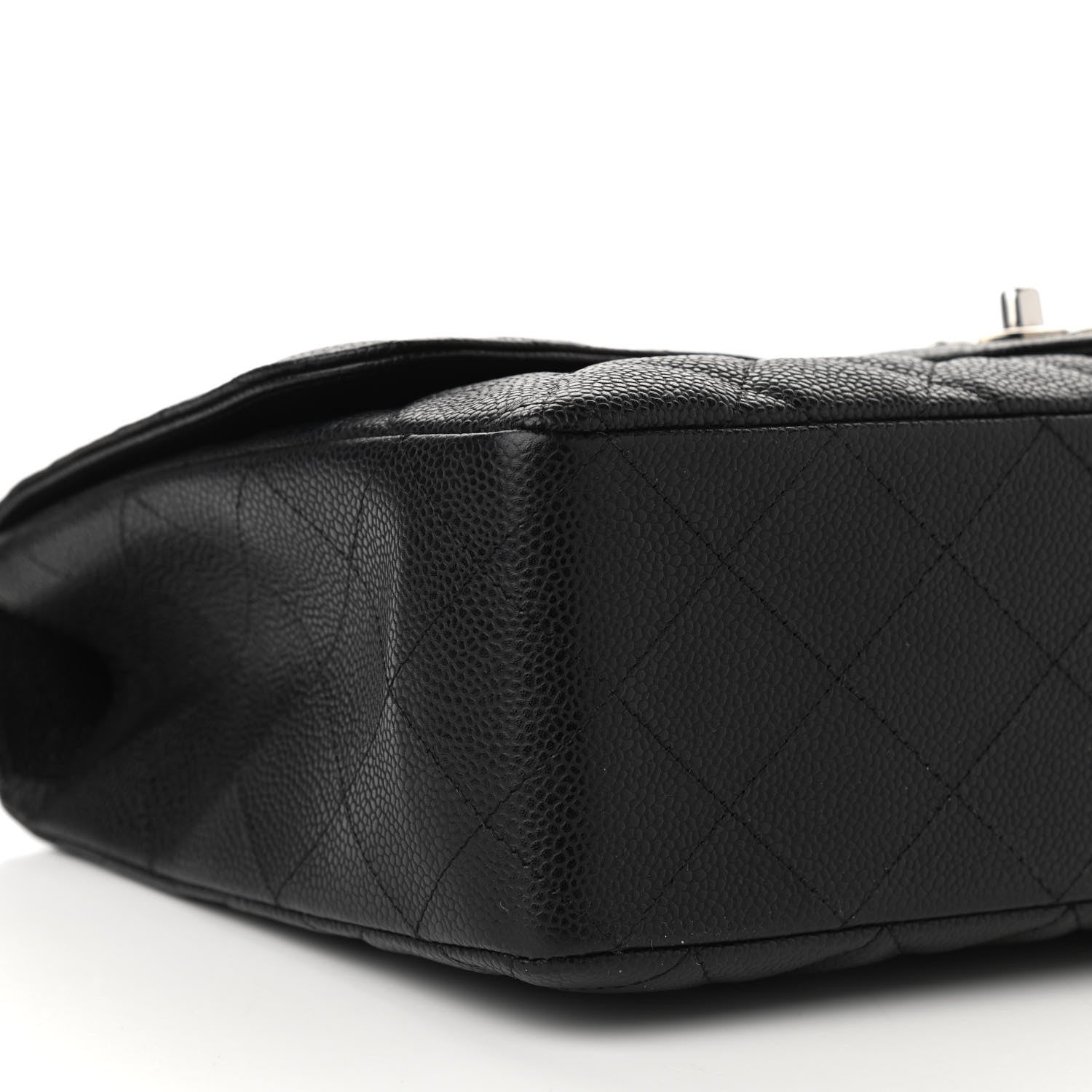 Chanel Caviar Quilted Jumbo Single Flap Black 7 of 10