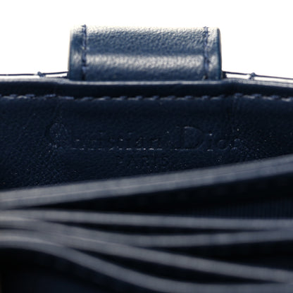 Christian Dior Patent Cannage Lady Dior 5-Gusset Card Holder Navy Blue 6 of 9
