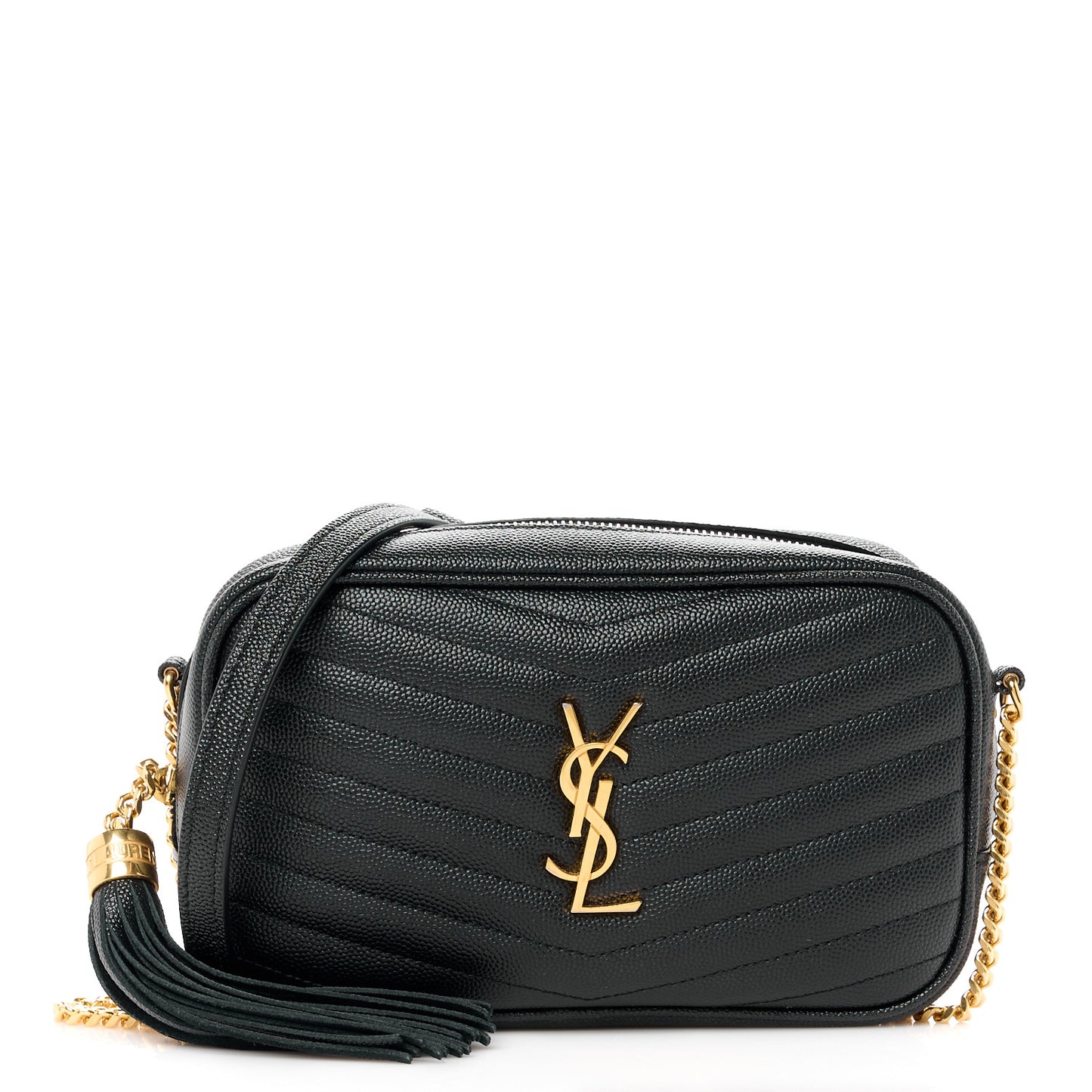 Grain De Poudre Matelasse Monogram Mini Lou Camera Bag Black