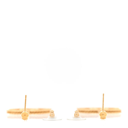 Chanel CC Drop Earrings Matte Gold 3 of 5