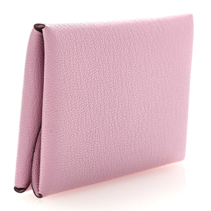 Hermes Chevre Mysore Calvi Duo Card Case Mauve Sylvestre 3 of 6