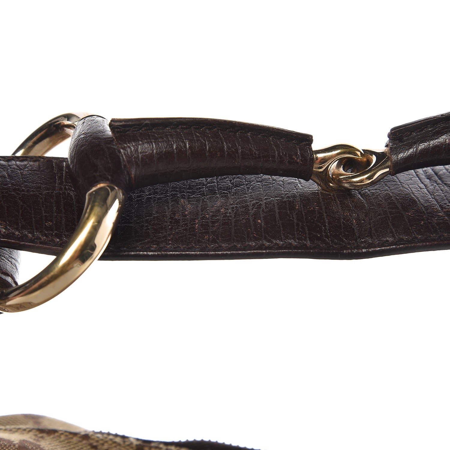 Gucci Monogram Medium Horsebit Chain Hobo Dark Brown 14 of 16