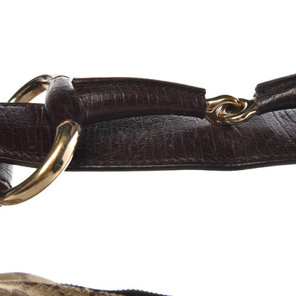 Gucci Monogram Medium Horsebit Chain Hobo Dark Brown 14 of 16
