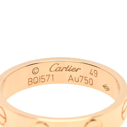 Cartier 18K Pink Gold 3.5mm LOVE Wedding Band Ring 49 5 4 of 4