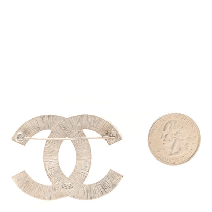 Chanel Baguette Crystal CC Brooch Silver 2 of 4