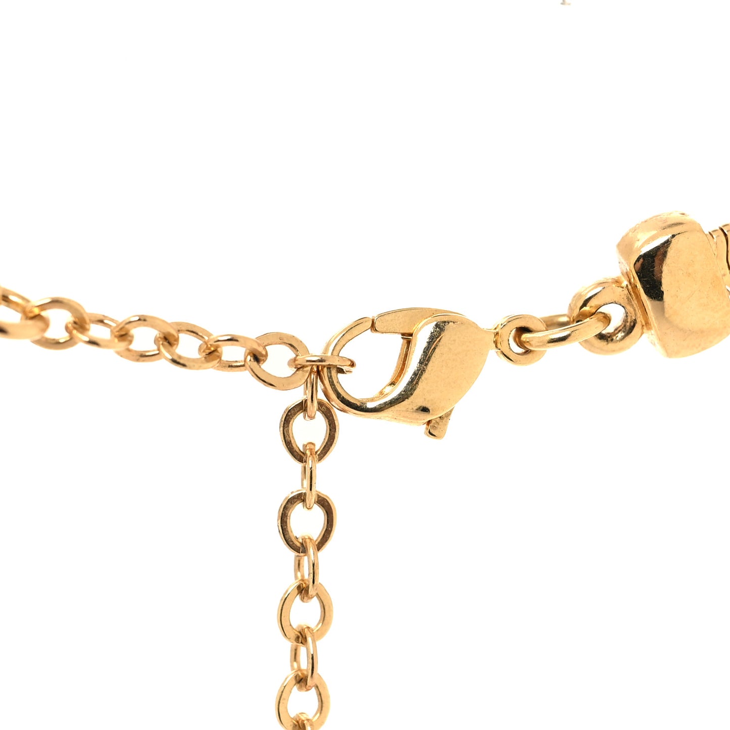 Crystal Baguette Necklace Gold