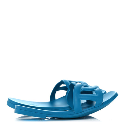 Hermes Rubber Aloha Sandals 38 Bleu Vif 4 of 8