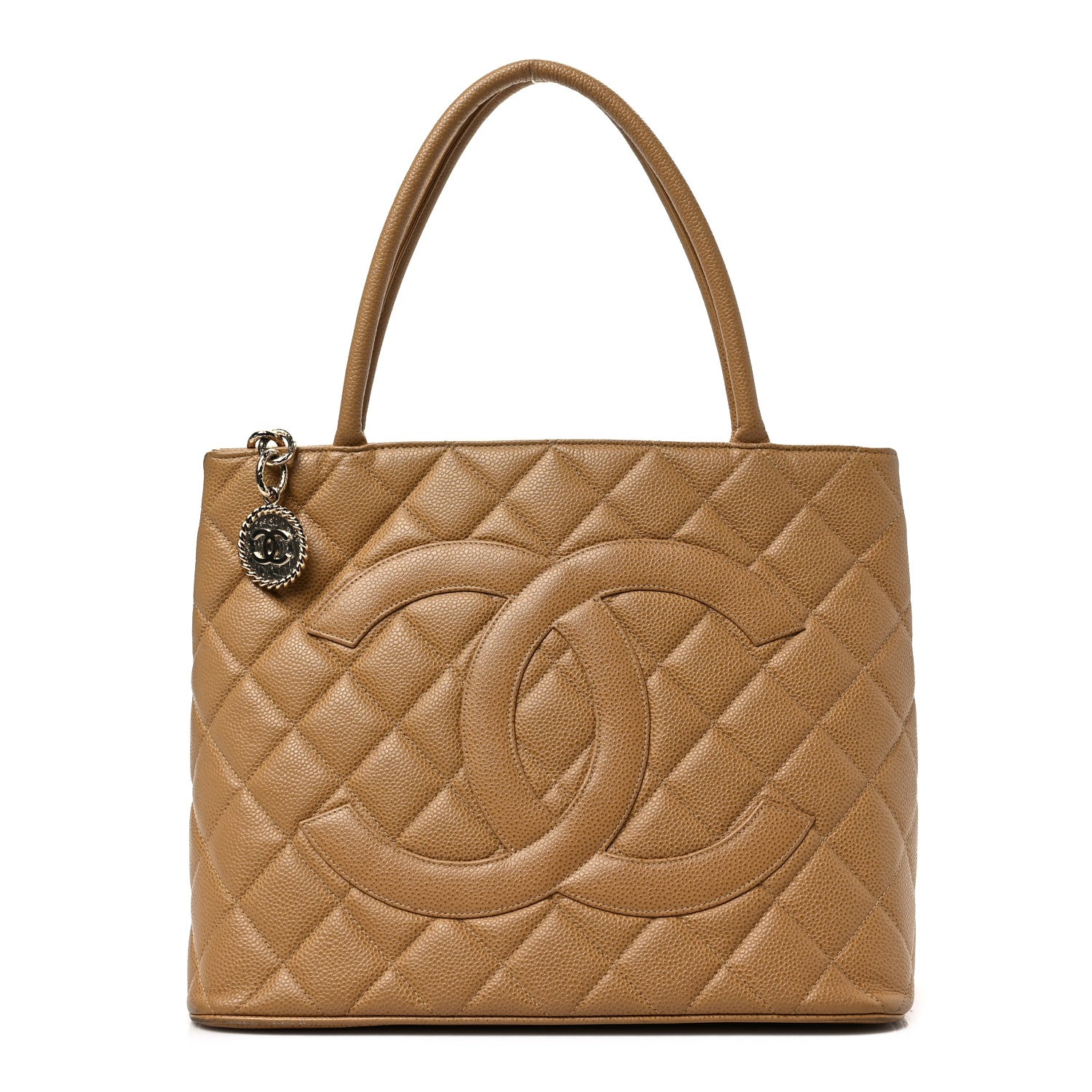Chanel Caviar Quilted Medallion Tote Dark Beige 1 of 8