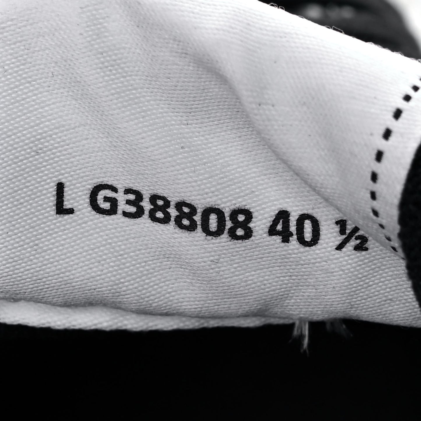 Grained Calfskin Fabric Womens Logo Sneakers 40.5 White Black