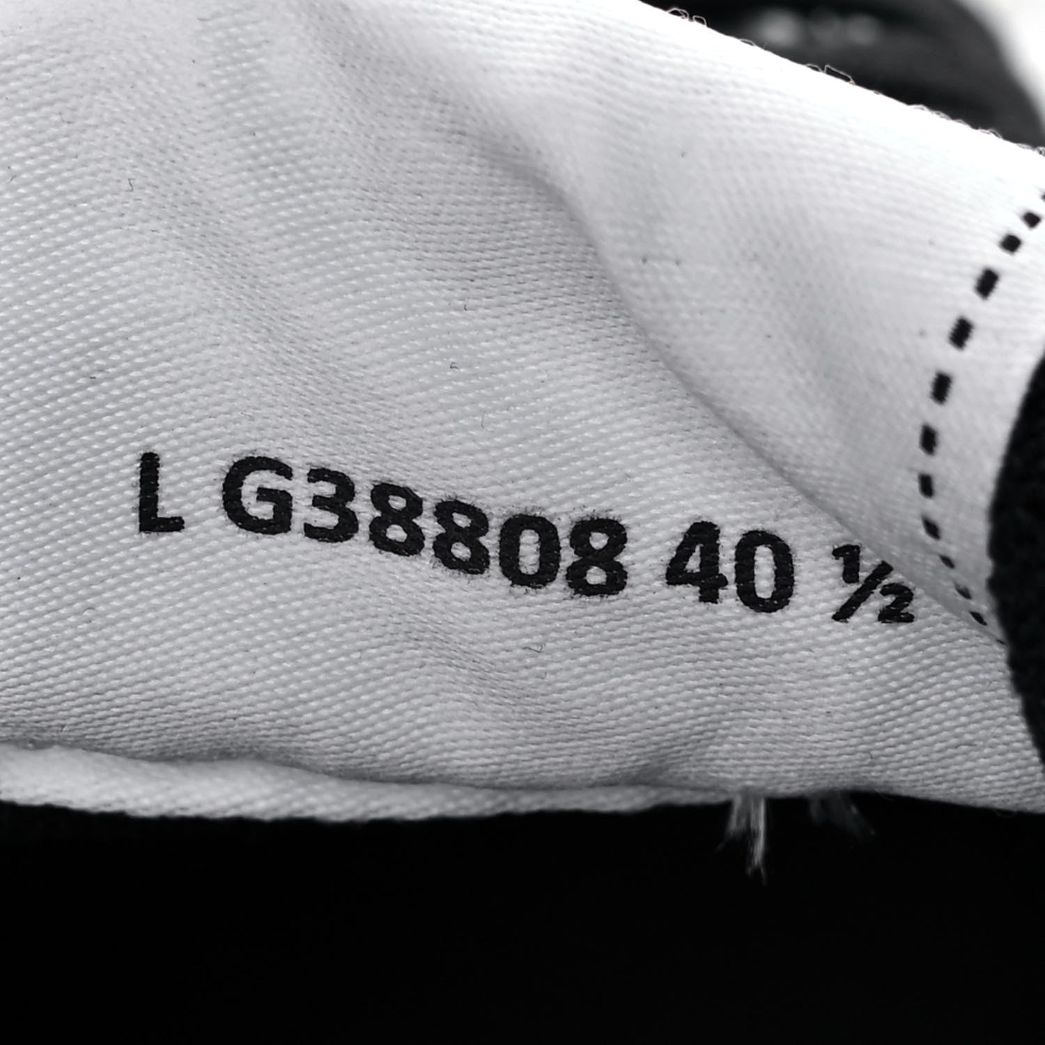 Chanel Grained Calfskin Fabric Womens Logo Sneakers 40.5 White Black 8 of 9