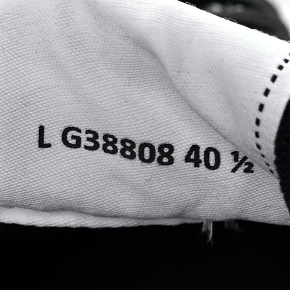 Chanel Grained Calfskin Fabric Womens Logo Sneakers 40.5 White Black 8 of 9