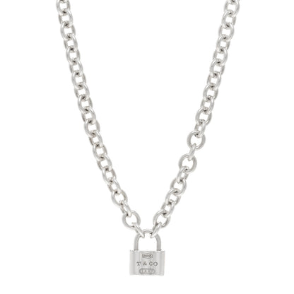 Tiffany Sterling Silver 1837 Lock Charm Necklace 1 of 4