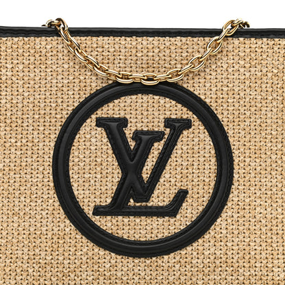 Louis Vuitton Raffia Calfskin Monogram Giant Pouch 7 of 9