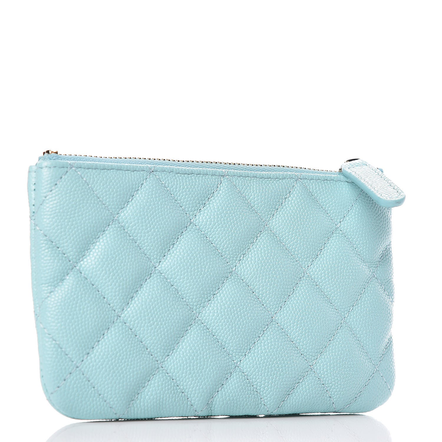 Chanel Caviar Quilted Small Cosmetic Case Light Blue 3 of 8