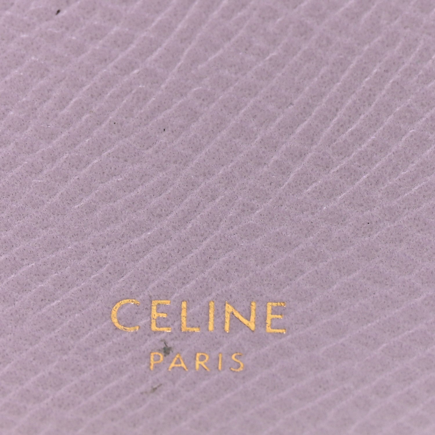 Celine Drummed Calfskin Medium Half Zip Multifunction Wallet Coin