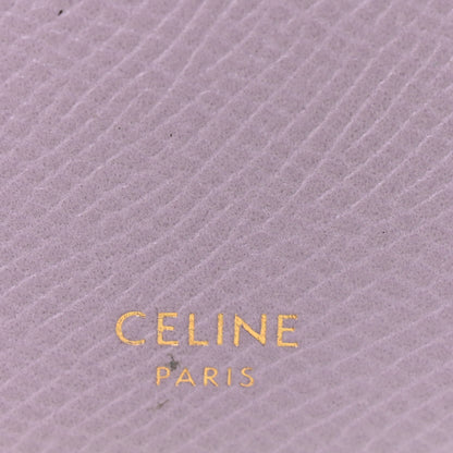 Celine Drummed Calfskin Medium Half Zip Multifunction Wallet Coin Purse Liliac 6 of 12