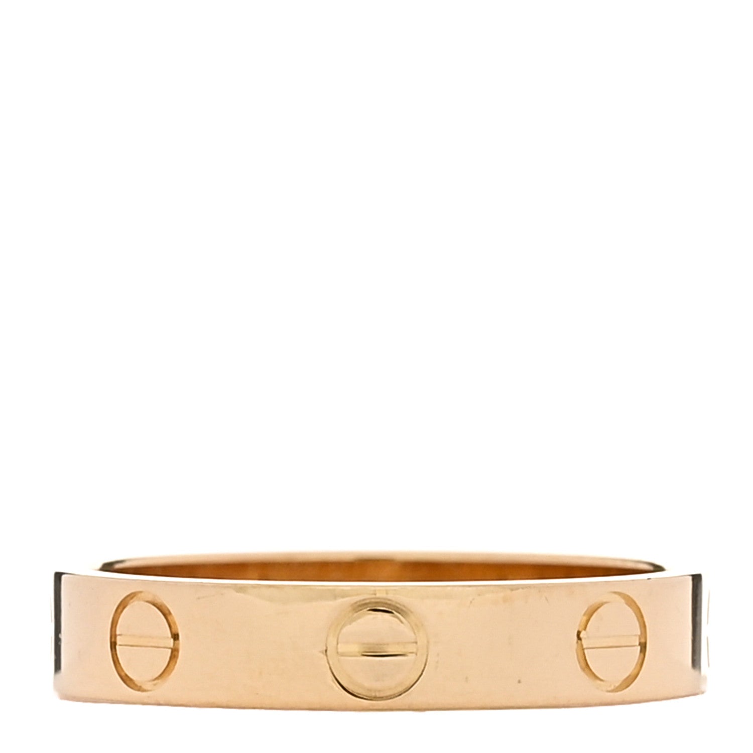 Cartier 18K Yellow Gold 3.5mm LOVE Wedding Band Ring 53 6.5 3 of 5