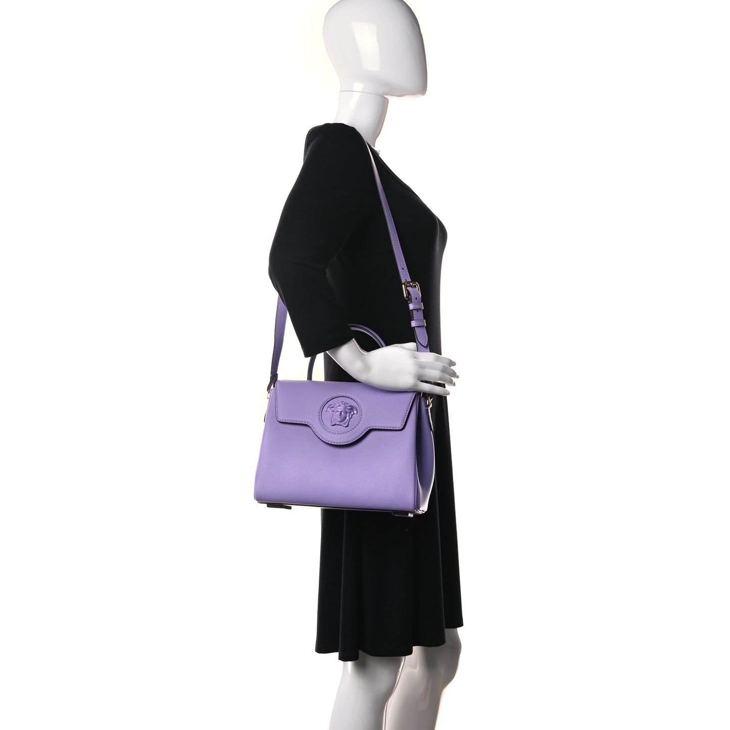 Calfskin Medium La Medusa Top Handle Handbag Lilac