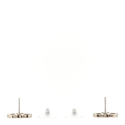 Chanel Crystal CC Earrings Silver 7 of 10