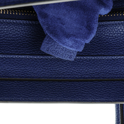 Celine Drummed Calfskin Micro Luggage Indigo 10 of 10