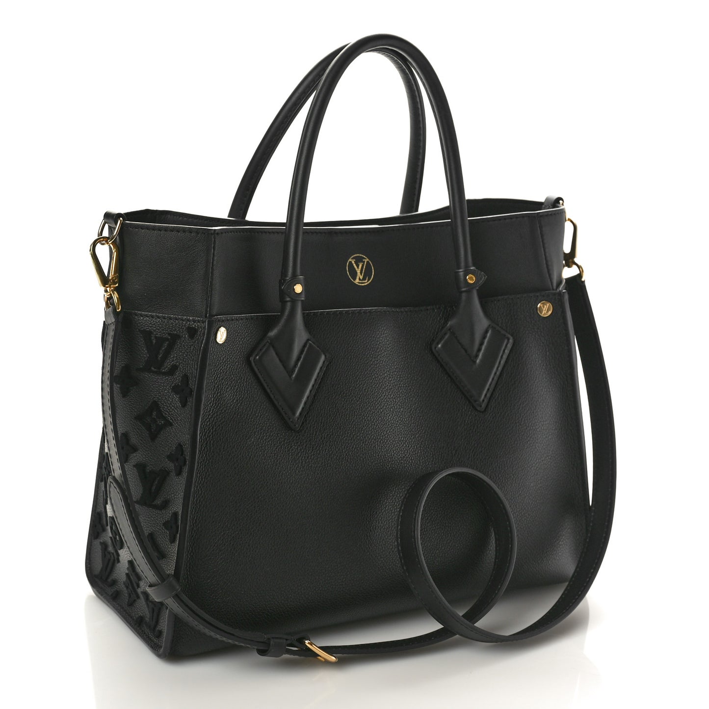 Calfskin Monogram Tufting On My Side Black