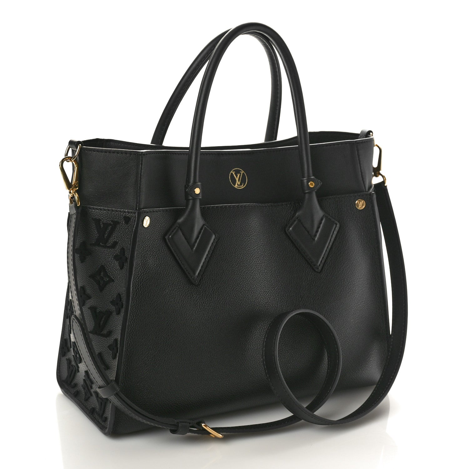 Louis Vuitton Calfskin Monogram Tufting On My Side Black 3 of 9