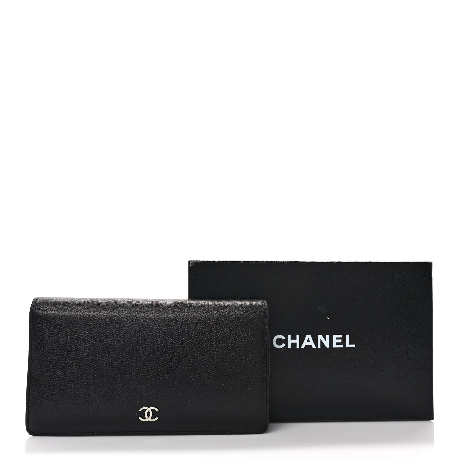 Chanel Caviar Sevruga Yen Wallet Black 8 of 8