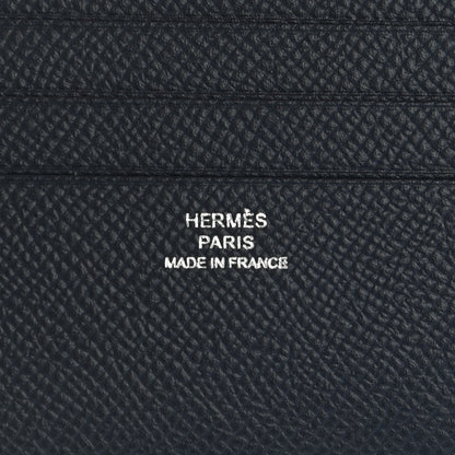 Hermes Epsom Citizen Twill Compact Wallet Bleu Indigo 7 of 9