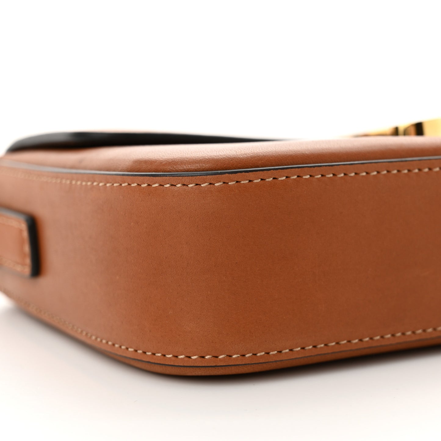 Natural Calfskin Triomphe Shoulder Bag Tan