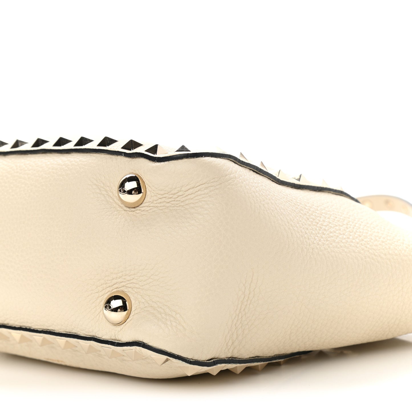 Vitello Mini Rockstud Tote Ivory