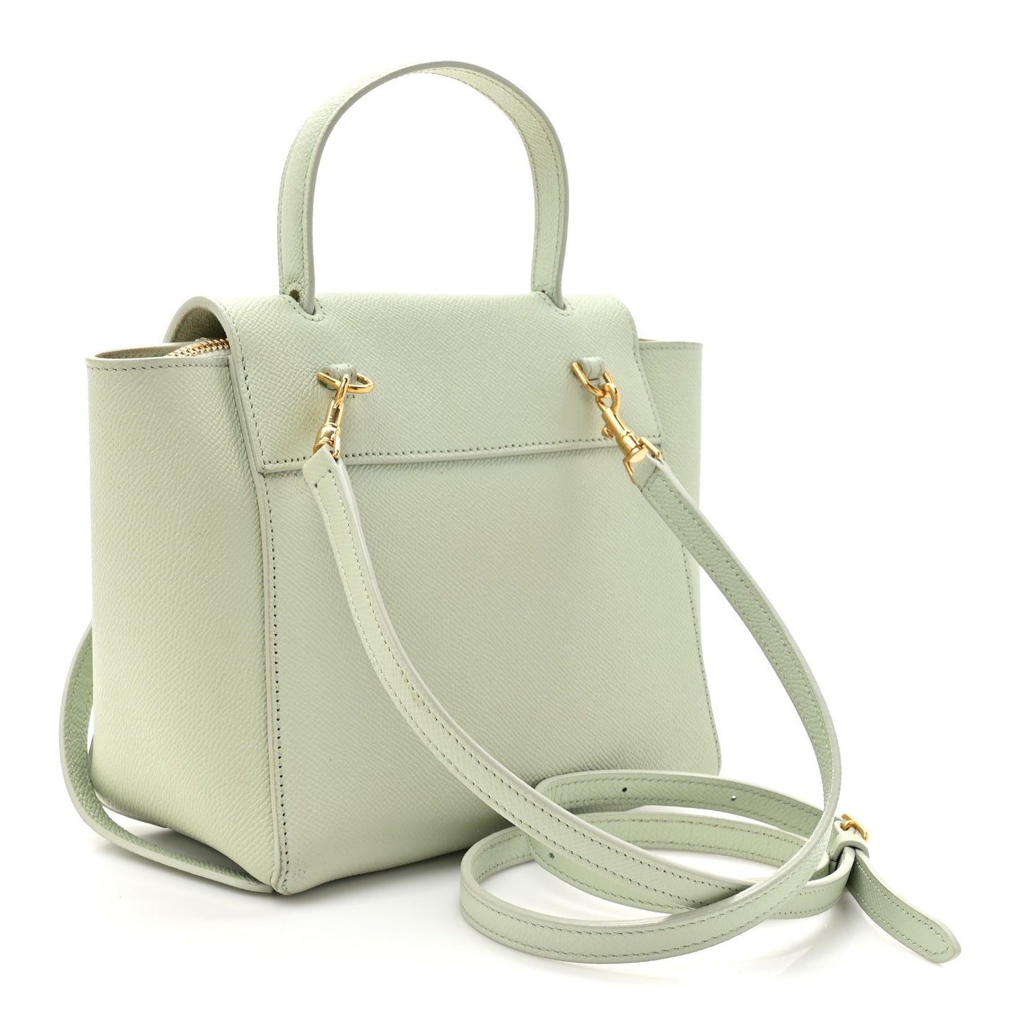 Grained Calfskin Nano Belt Bag Jade