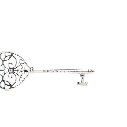 Tiffany 18K White Gold Diamond Enchant Key Pendant 3 of 3