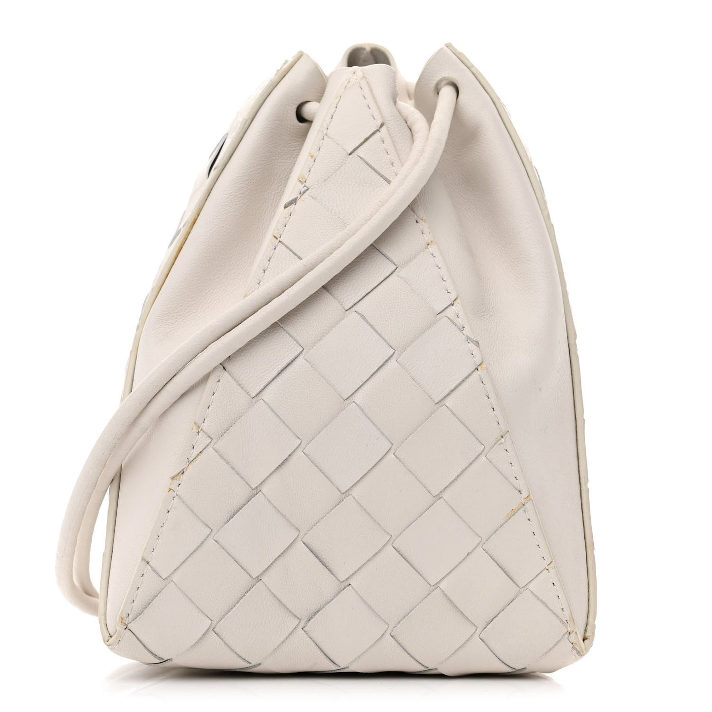 Nappa Intrecciato The Mini Knot Shoulder Bag Chalk