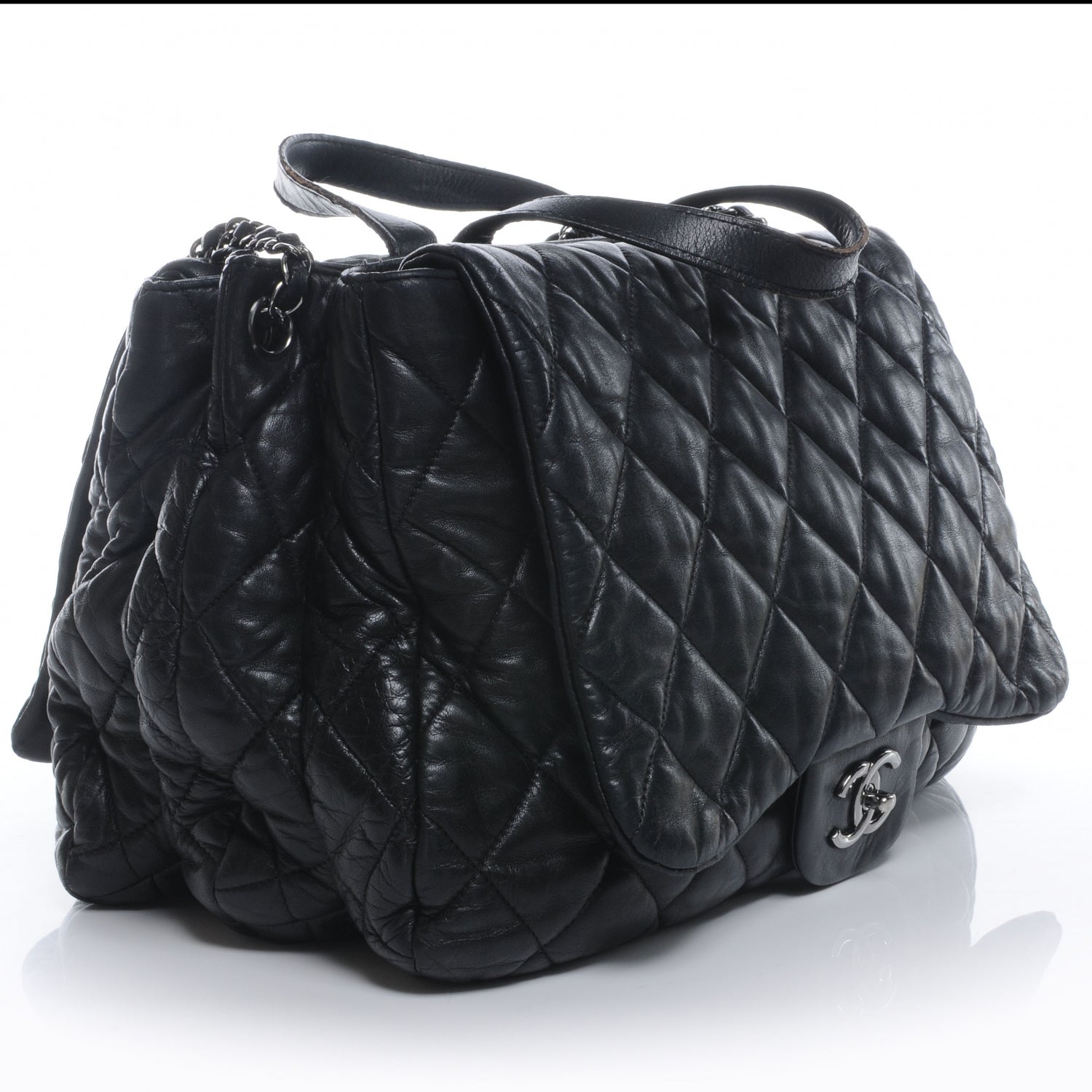 Chanel Lambskin Quilted Chanel 3 Maxi Tote Black 3 of 8