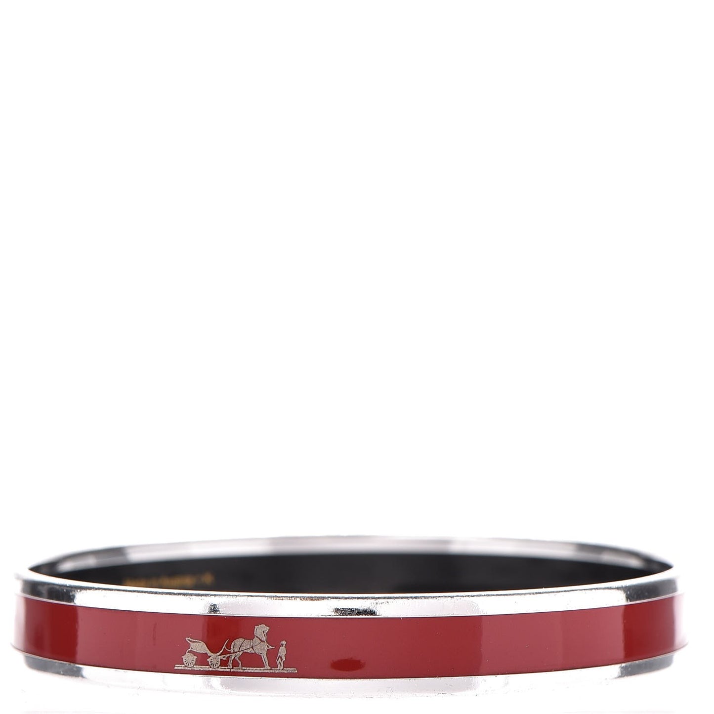 Enamel Narrow Caleche Bracelet 62 Red