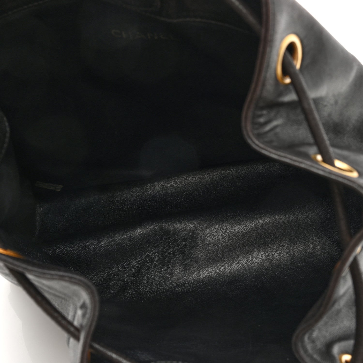 Chanel Lambskin CC Drawstring Backpack Black 5 of 10