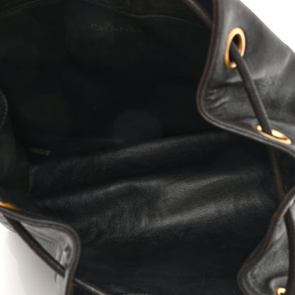 Chanel Lambskin CC Drawstring Backpack Black 5 of 10